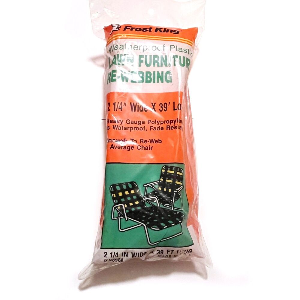 FROST KING Lawn Furniture Webbing 2 1/4"x 39 ft PW39SA Salmon